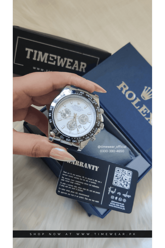 Rolex Gents Daytona Strap (Black-Wh)