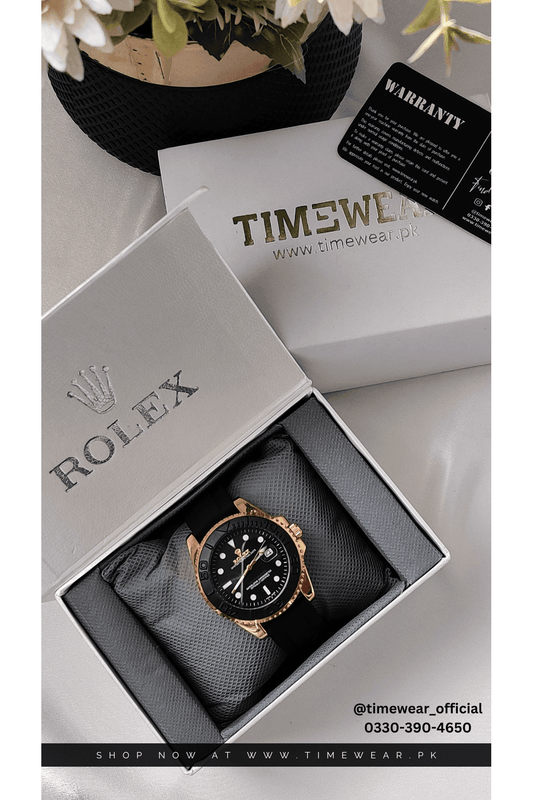 Rolex Gents Yacht Master Golden Black with Rolex Box