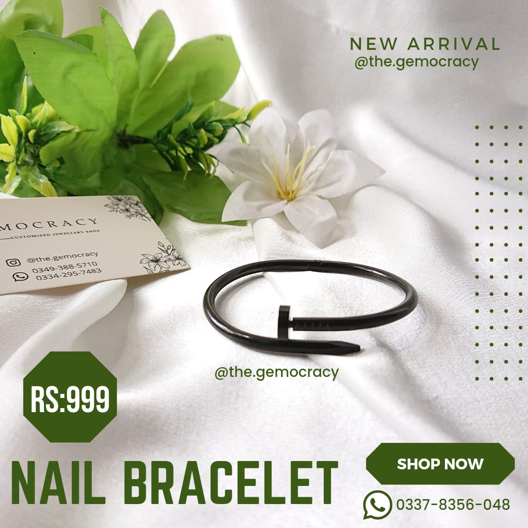 Nail Bangle Black
