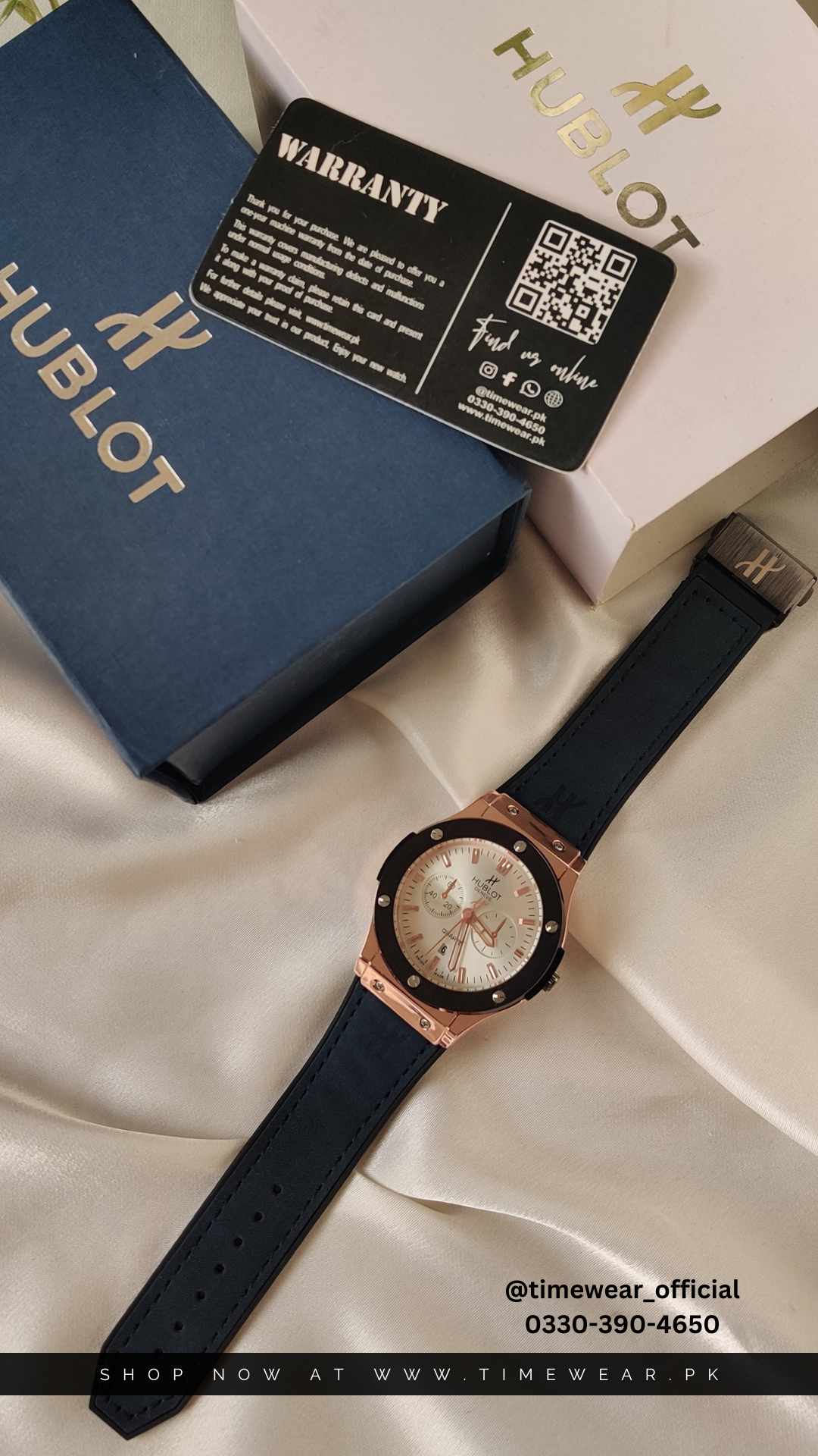 Hublot Strap Adjustable Master Lock (Hublot Box & One Year Warranty Card)