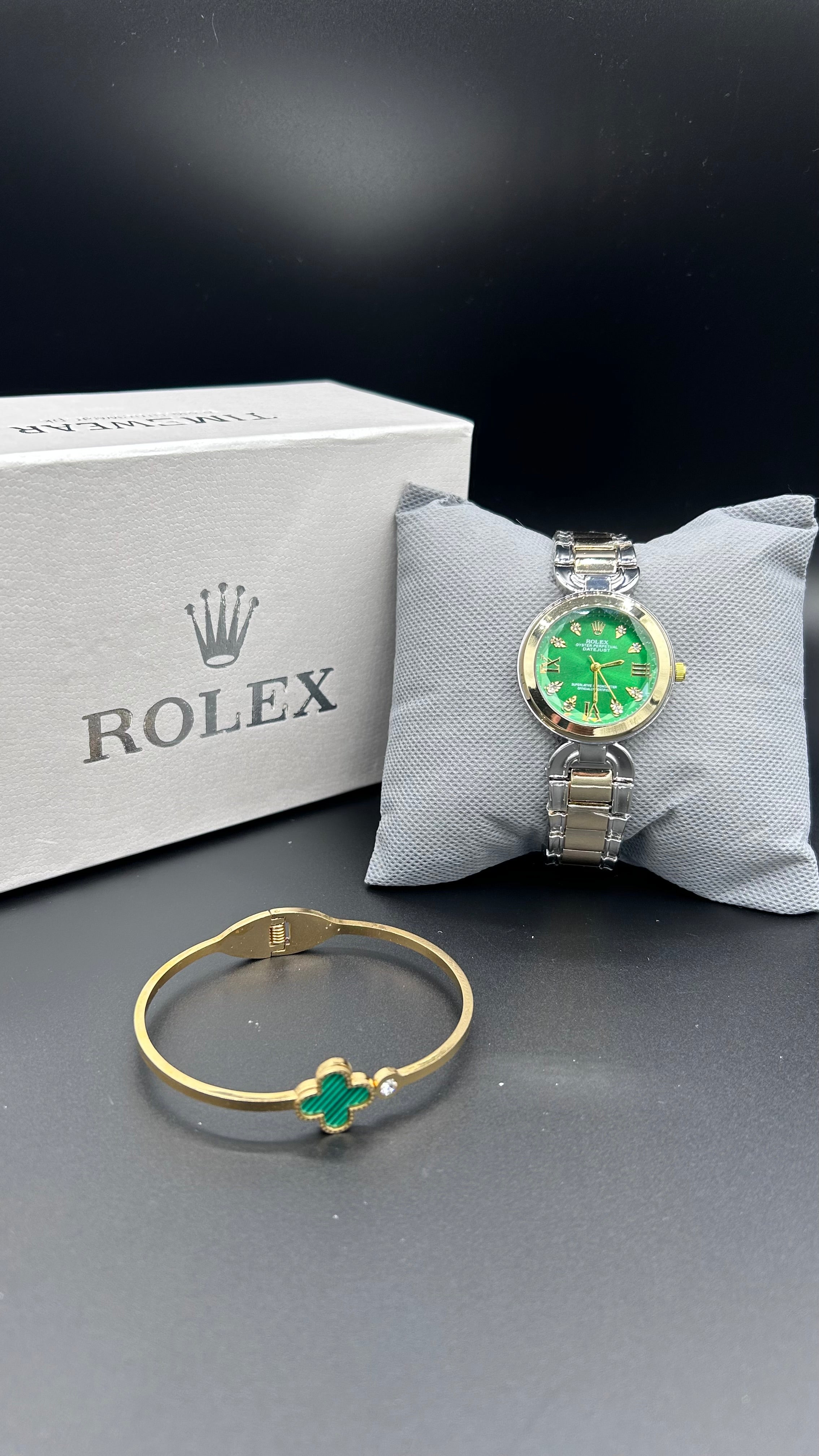 Rolex Bundle Offer | Ladies Watch + Bangle | Premium Box