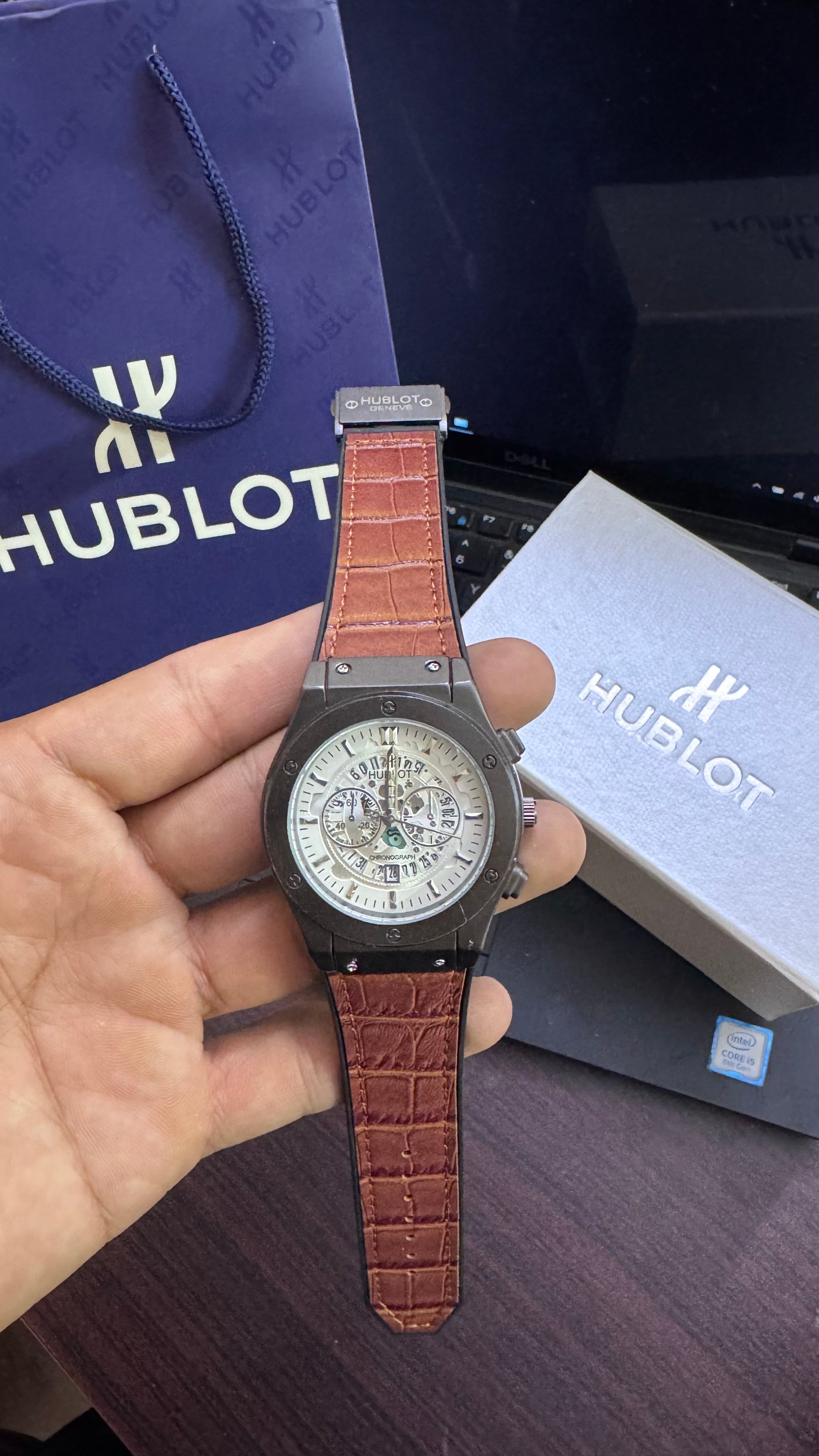 Hublot Strap Adjustable Master Lock (Hublot Box & One Year Warranty Card)