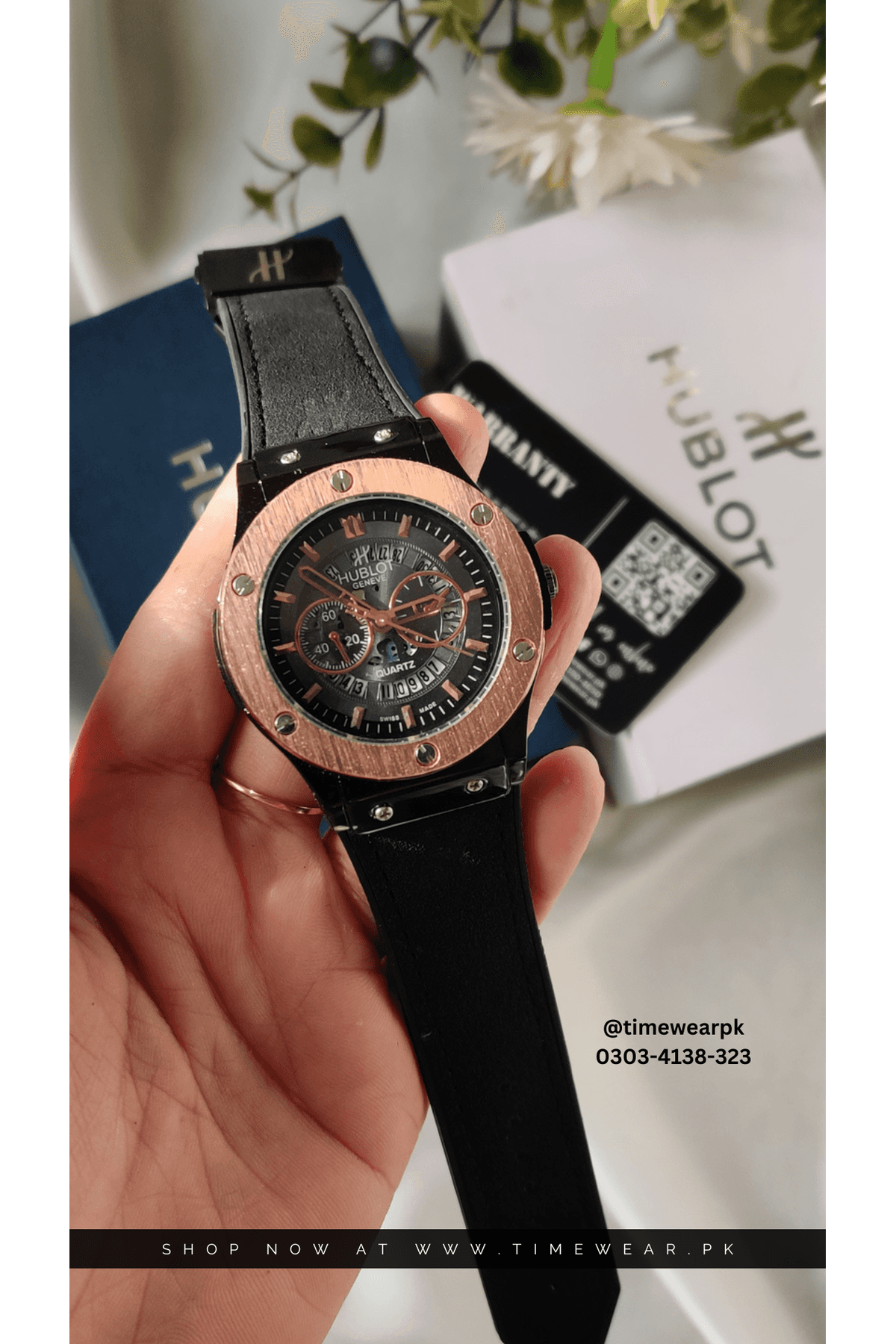 Hublot Strap Adjustable Master Lock (Hublot Box & One Year Warranty Card)