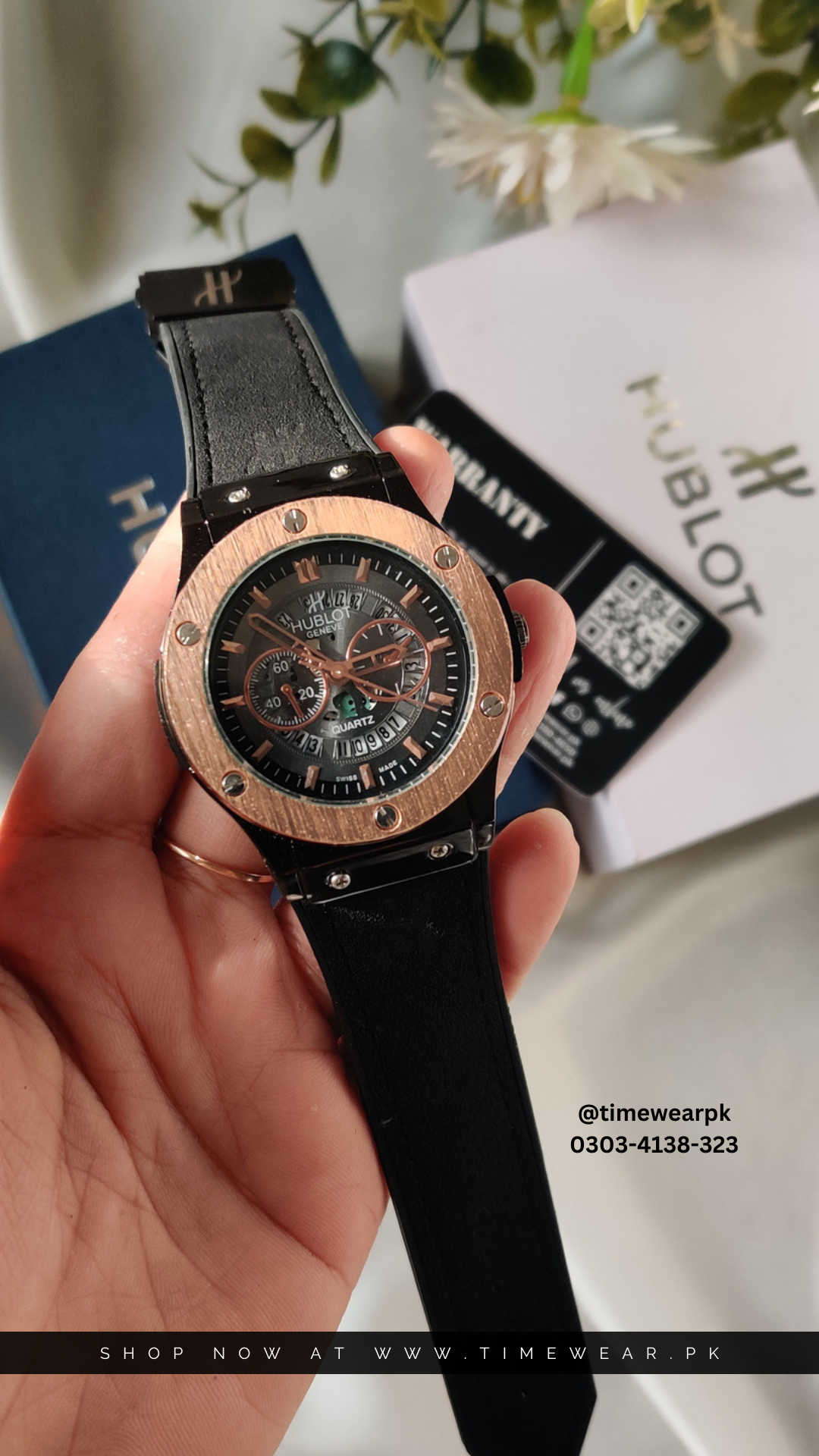 Hublot Strap Adjustable Master Lock (Hublot Box & One Year Warranty Card)