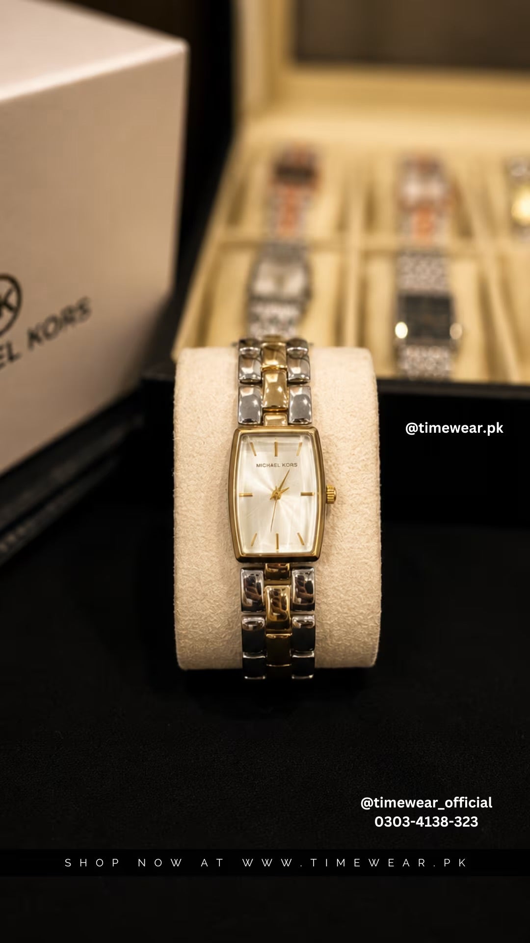 Michael Kors OV Ladies Watch with Premium Box (TTG-White)