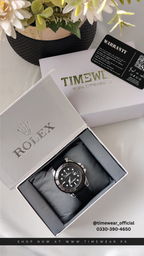 Rolex Gents Yacht Master Silver Black with Rolex Box