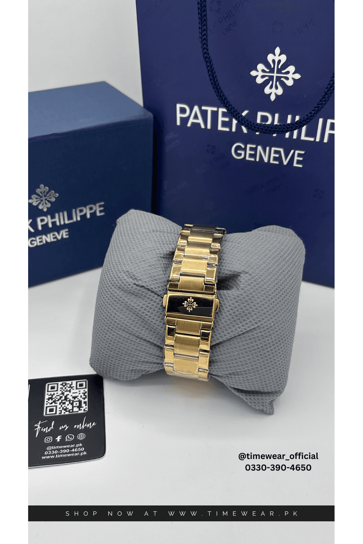 Patek Phillips Golden Blue with Patek Box