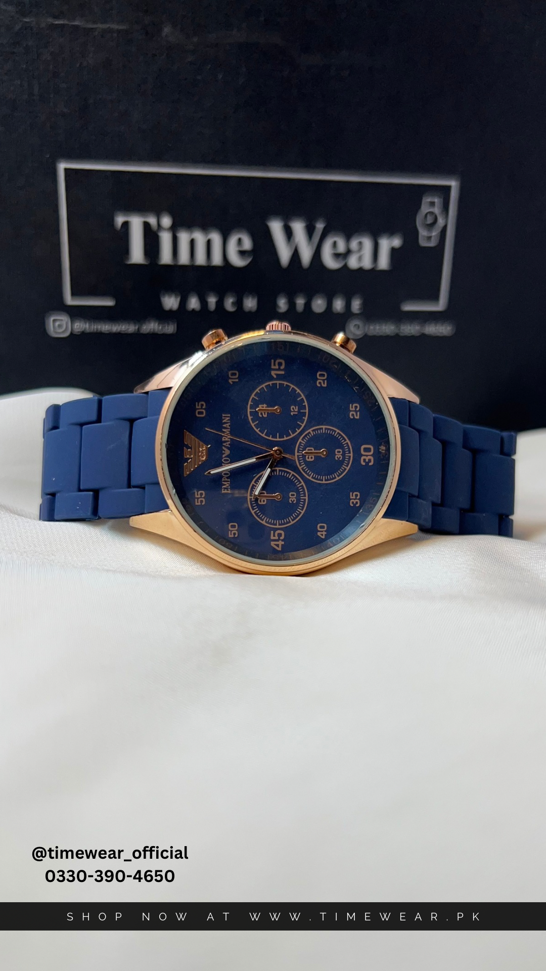 Golden Blue Armani Gents Watch