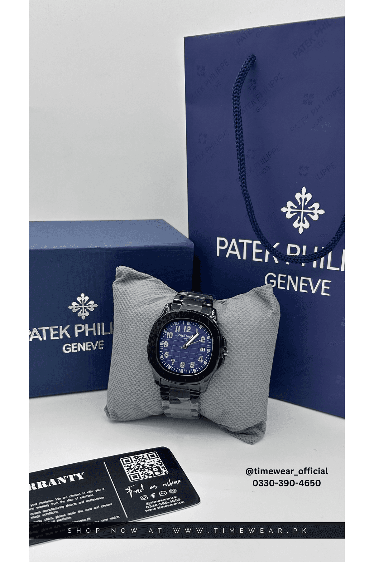 Patek Phillips Black-Blue with Patek Box
