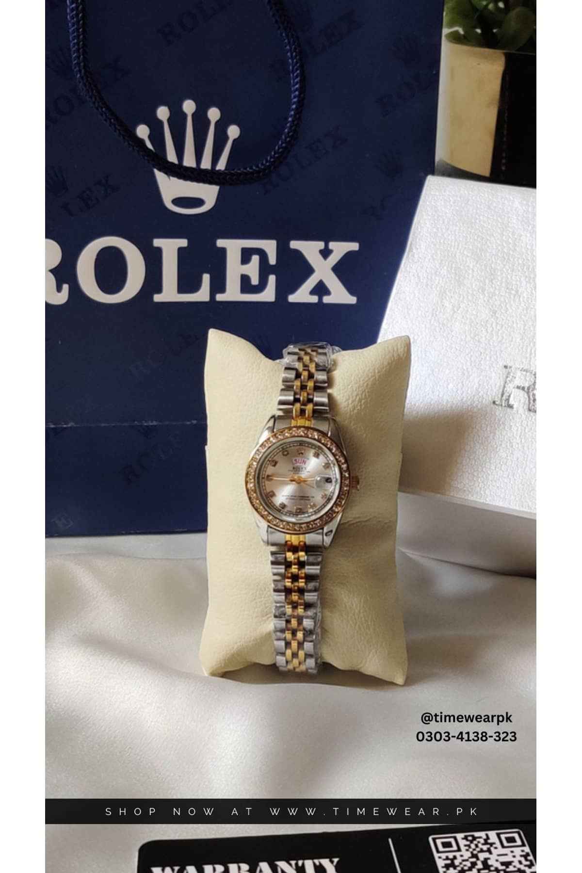 Rolex stone ladies with Rolex box TTWH