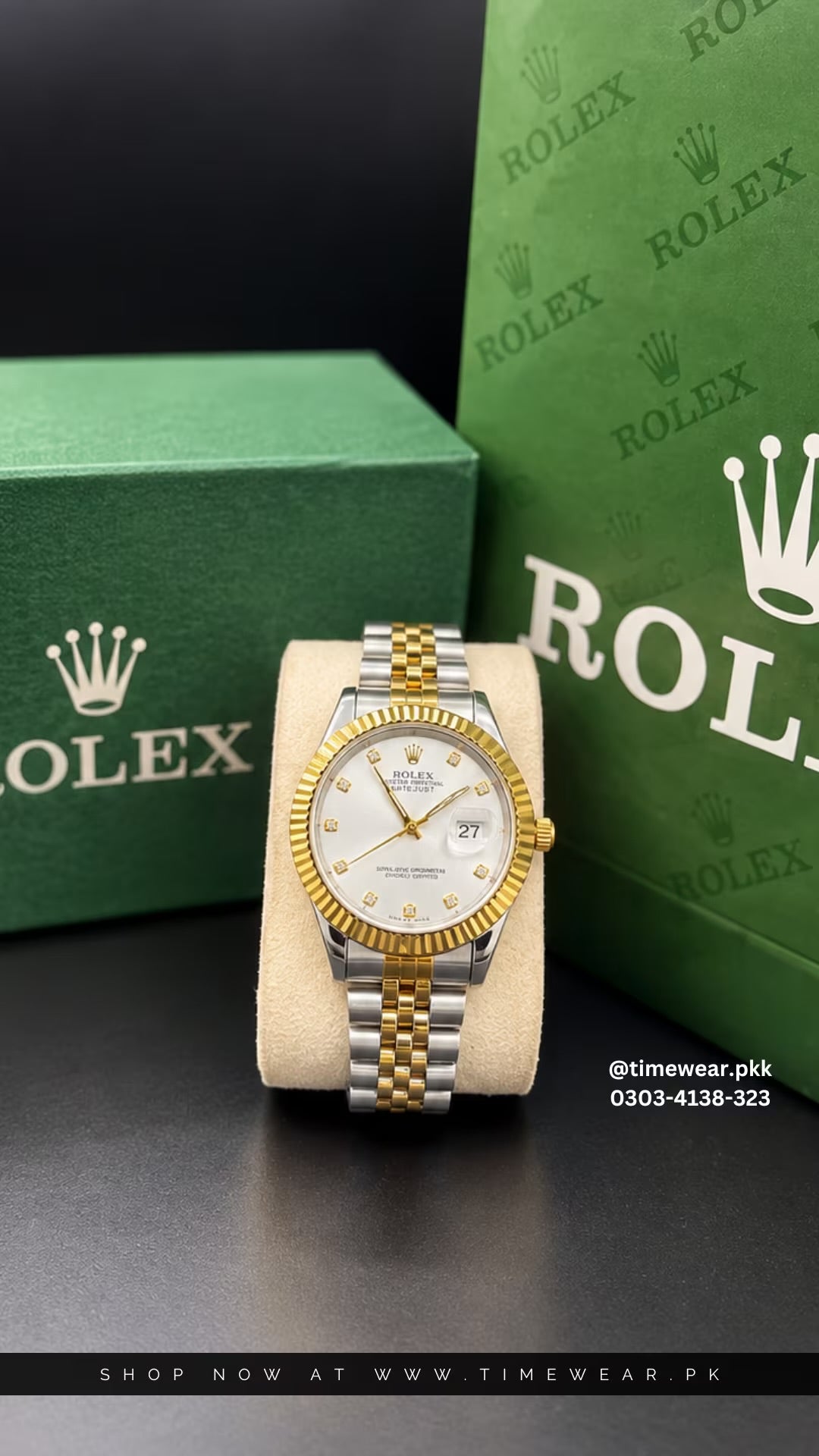 Rolex Gents Date Kan (TTGW) with Rolex Box & One Year Warranty Card