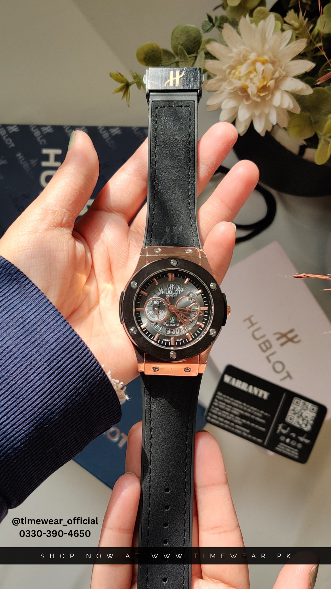 Hublot Strap Adjustable Master Lock (Hublot Box & One Year Warranty Card)