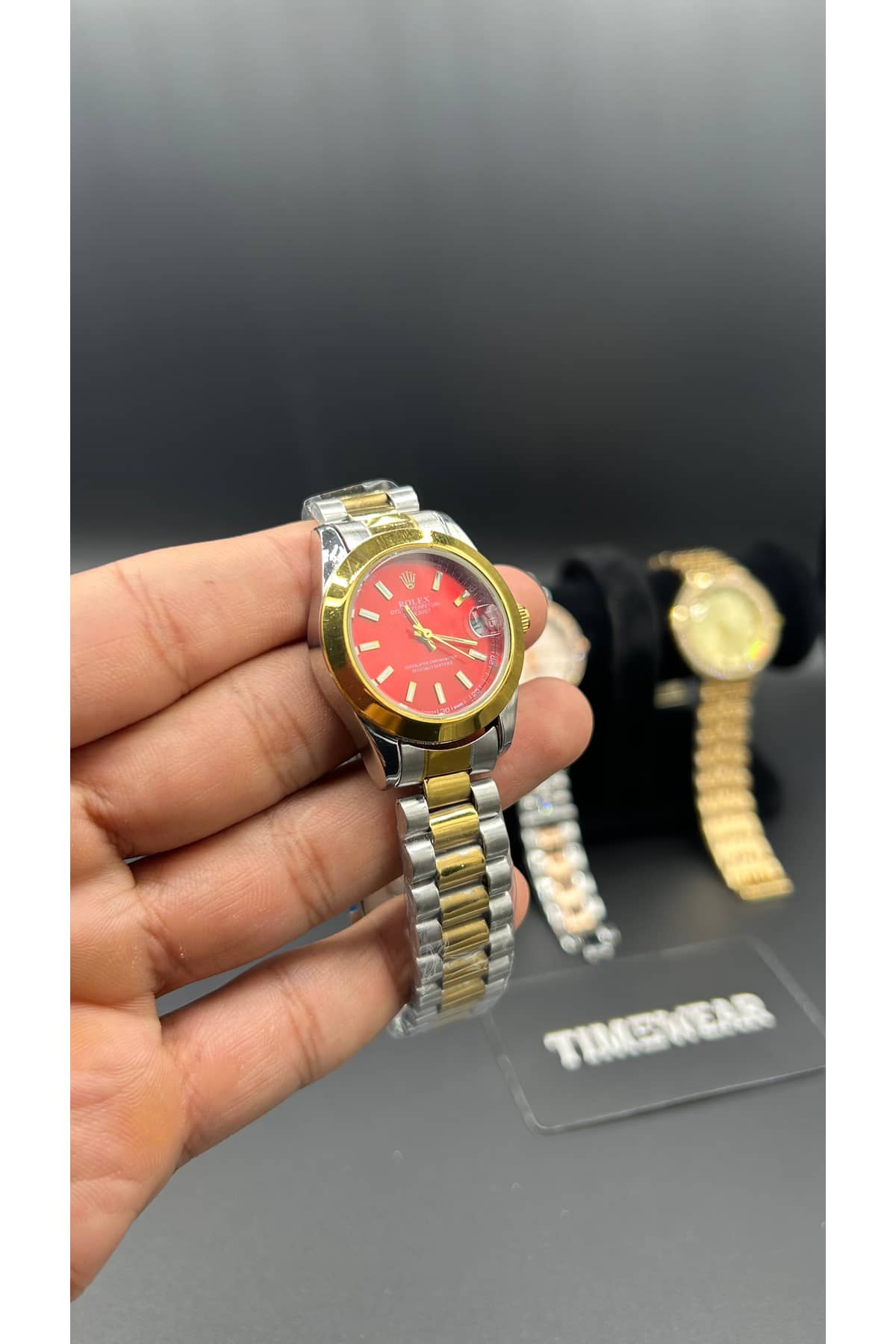 Rolex Ladies Red Dial Premium Rolex Box