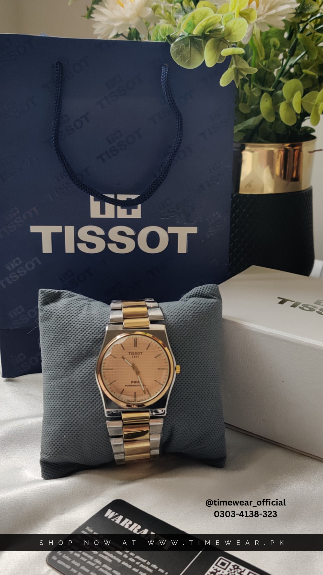 Tissot Chain PRX Two Tone Gold Dial With Tissot  Premium Box & One Year Warranty