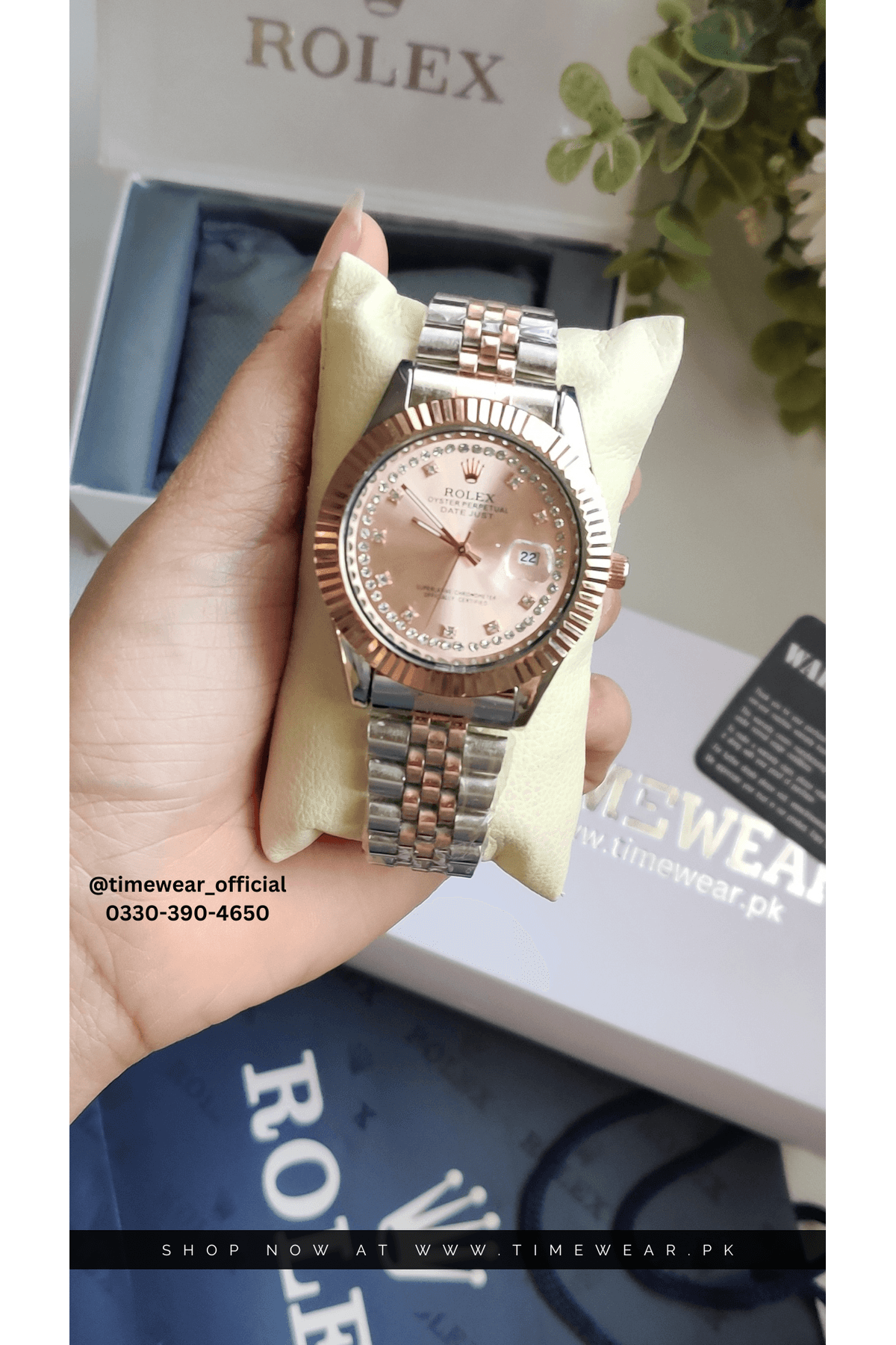 Rolex Gents Date Stone (Kan-TTC-C) with Rolex Box