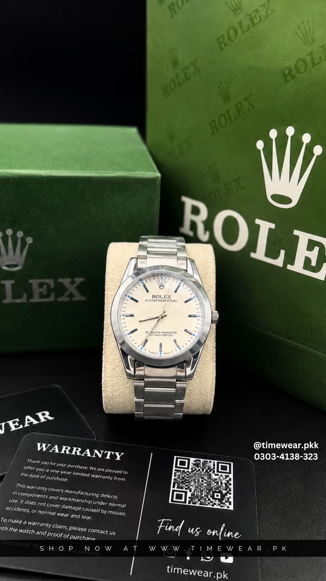 Rolex Gents (BW-02) with Rolex Box & One Year Machine Warranty