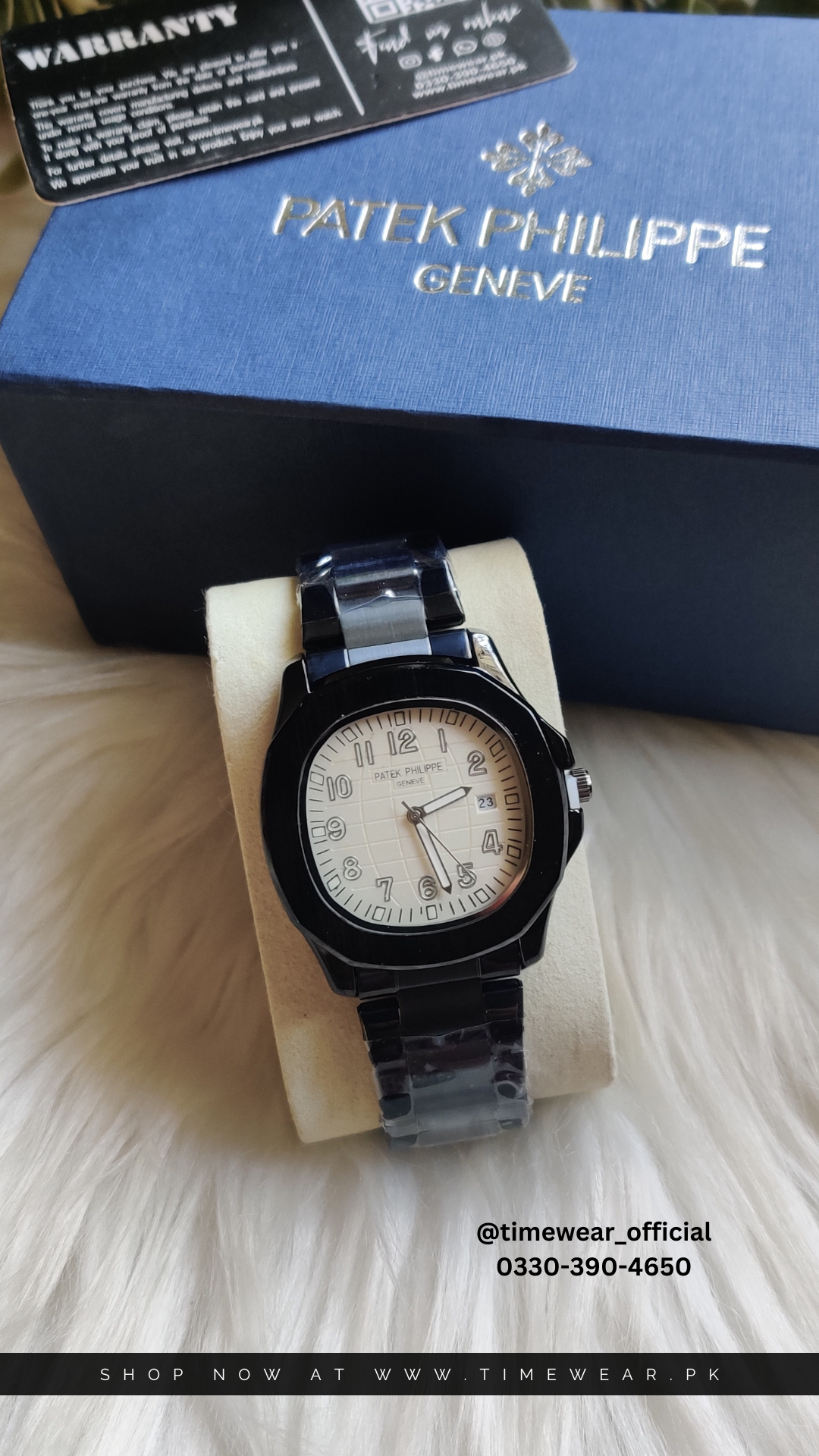Patek Phillips Black-White with Patek Box