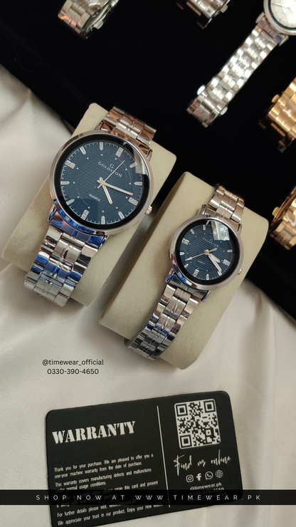 Couple Chain Watches NW- Premium Rolex Box