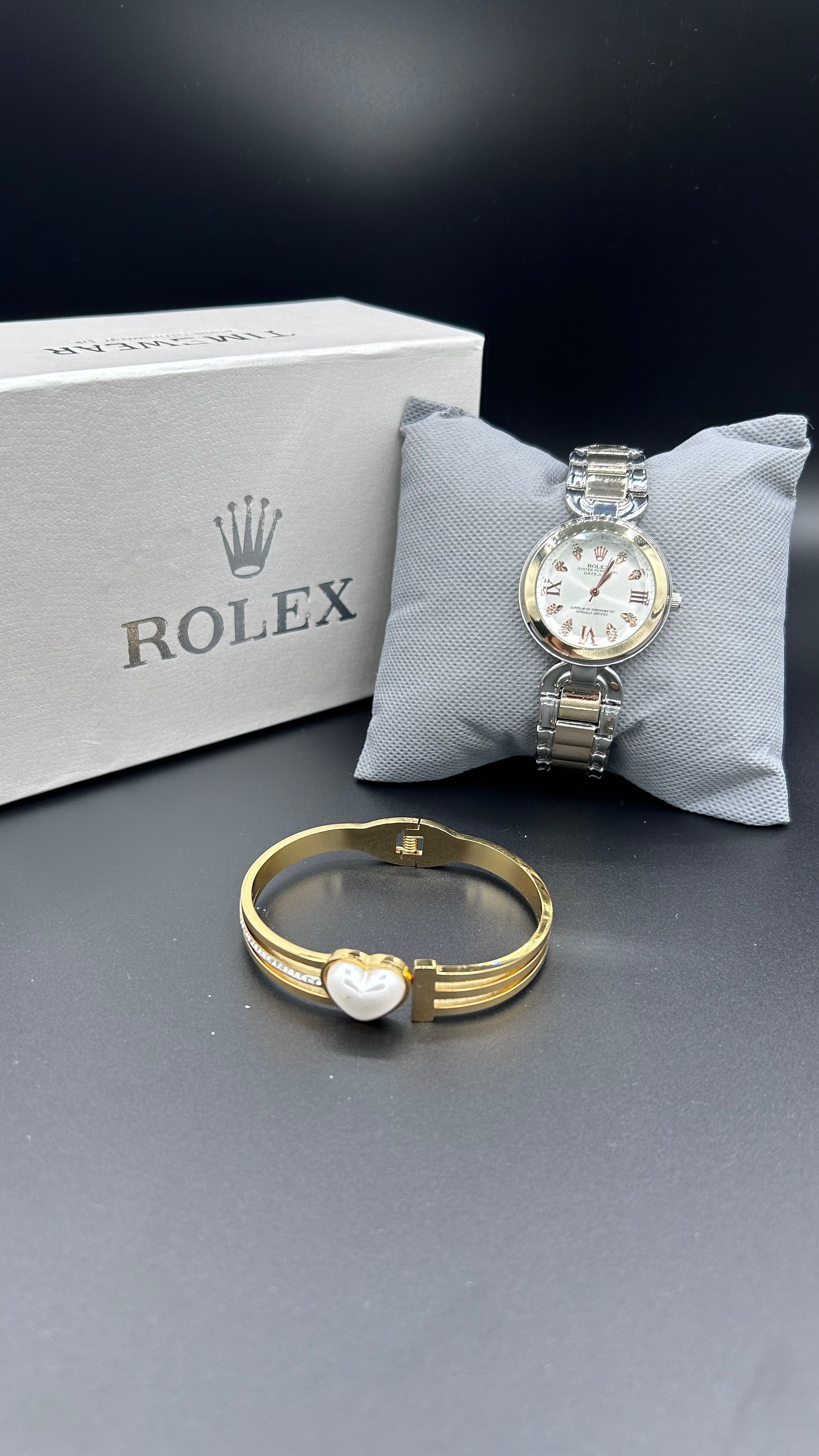 Rolex Bundle Offer | Ladies Watch + Bangle | Premium Box