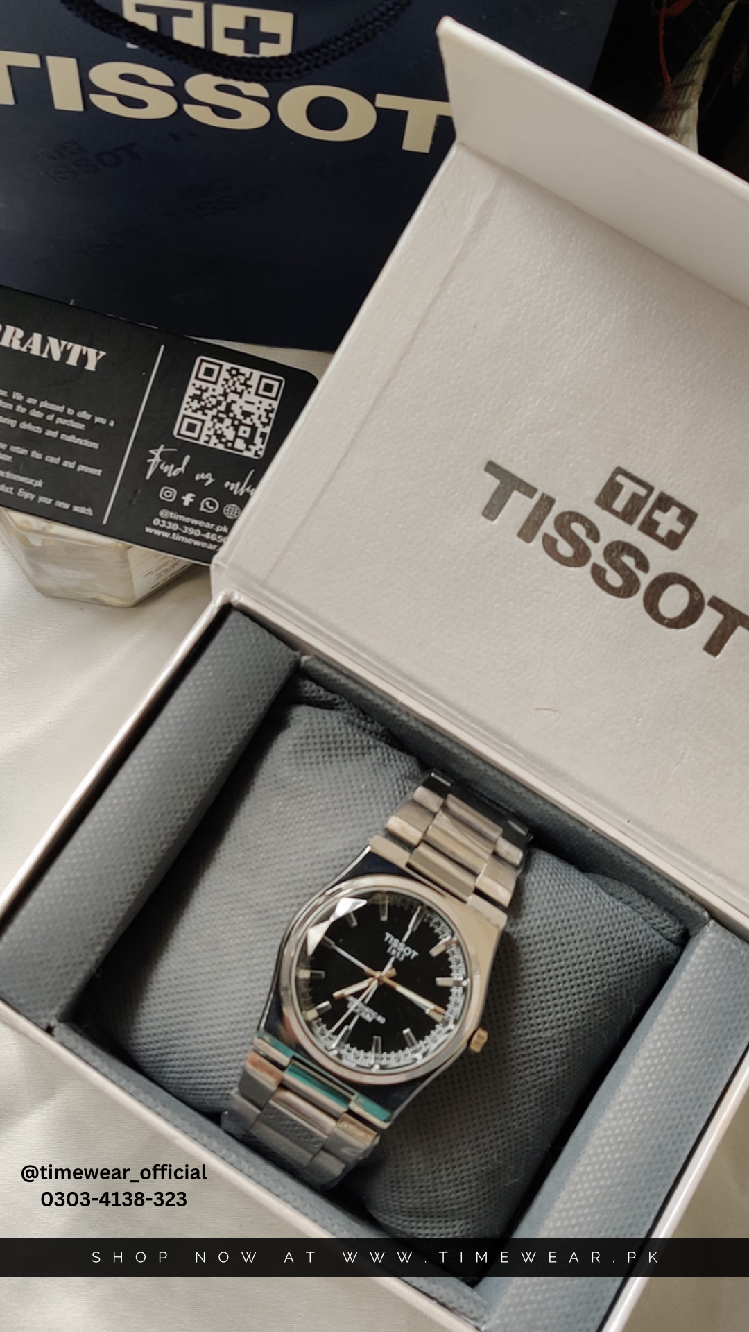 Tissot Chain PRX Silver White With Tissot  Premium Box & One Year Warranty