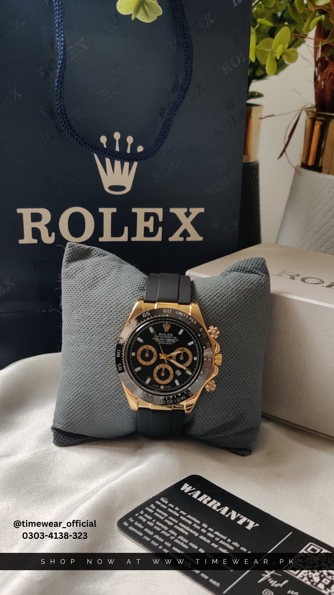 Rolex Gents Daytona Strap (Golden-BK)