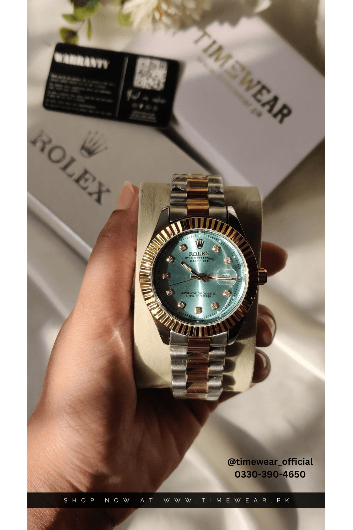 Rolex Gents Crown Lock (Kan-TTG-Tiffany) Premium Rolex Box, Bag & Warranty Card