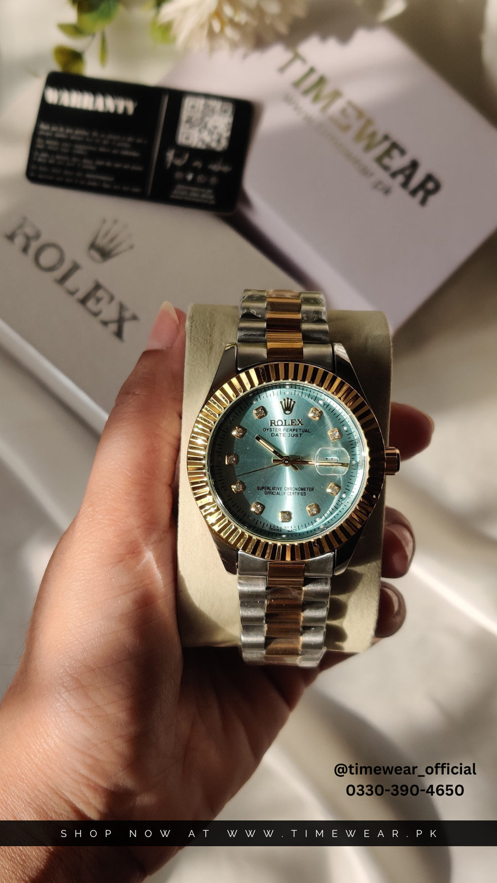 Rolex Gents Crown Lock (Kan-TTG-Tiffany) Premium Rolex Box, Bag & Warranty Card