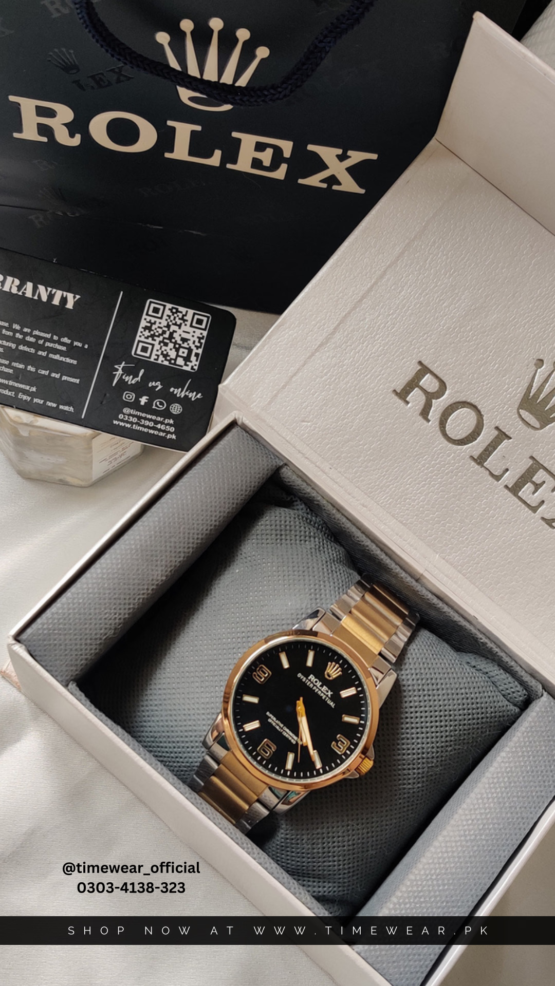 Rolex Gents Numeric TTG-Bk with Rolex Box