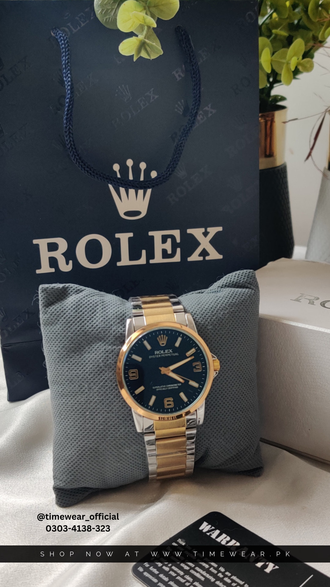 Rolex Gents Numeric TTG-Bk with Rolex Box