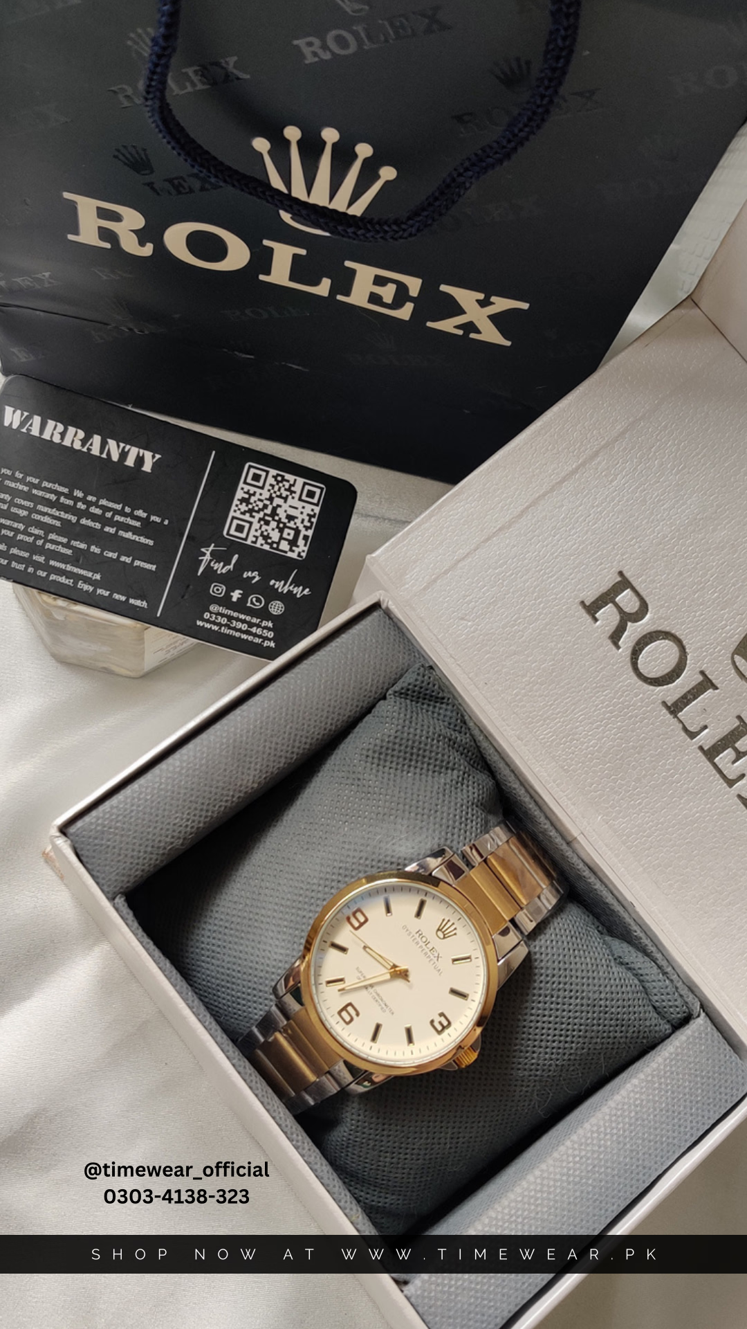 Rolex Gents Numeric TTG-wh with Rolex Box
