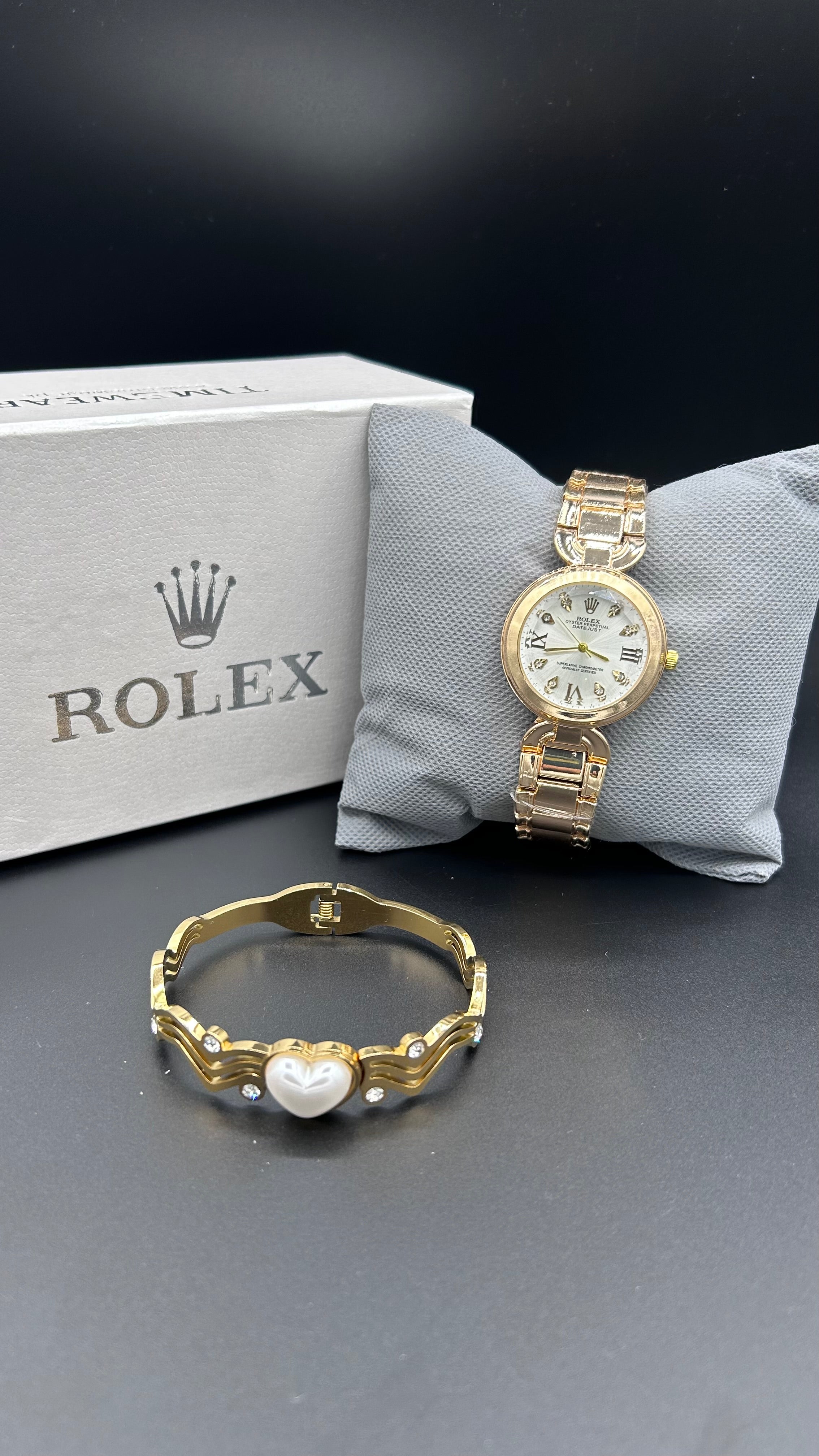 Rolex Bundle Offer | Ladies Watch + Bangle | Premium Box