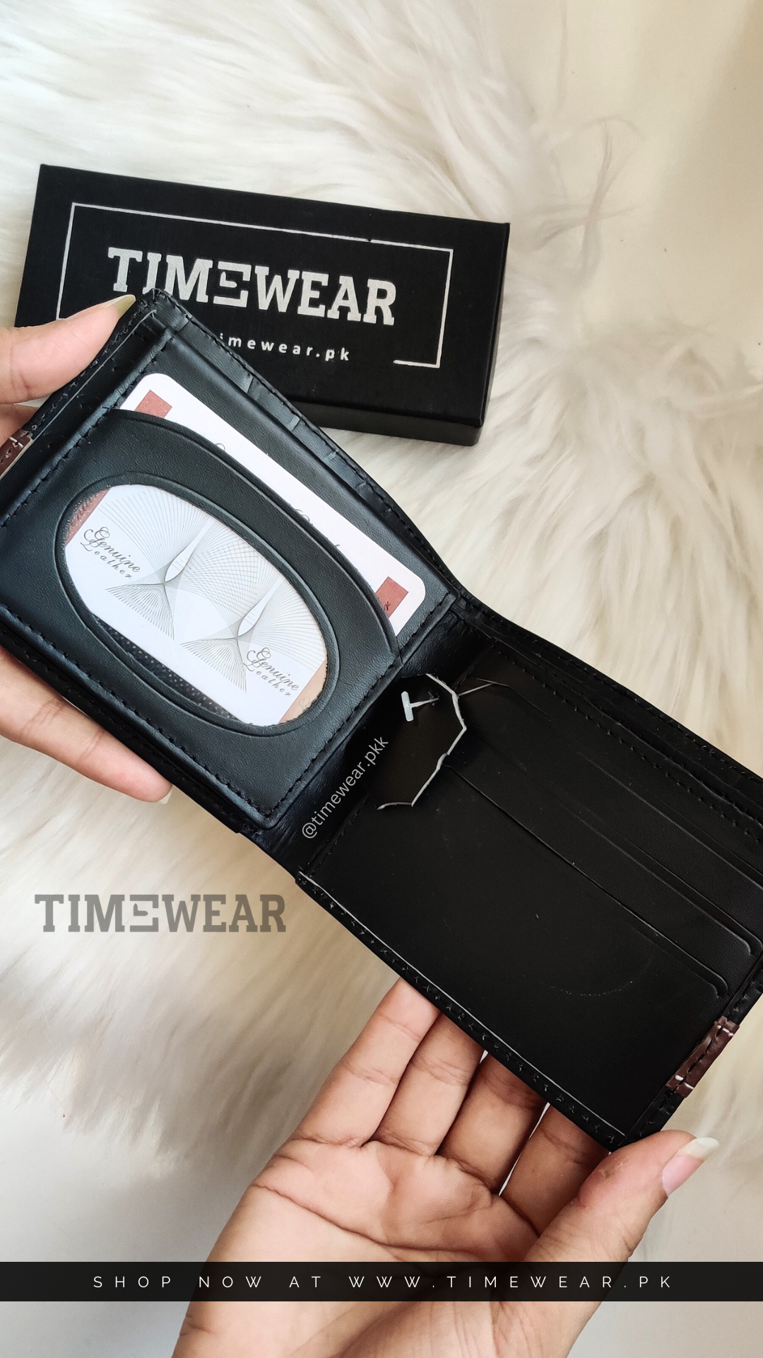 Gents Wallet Black Rolex Embossed