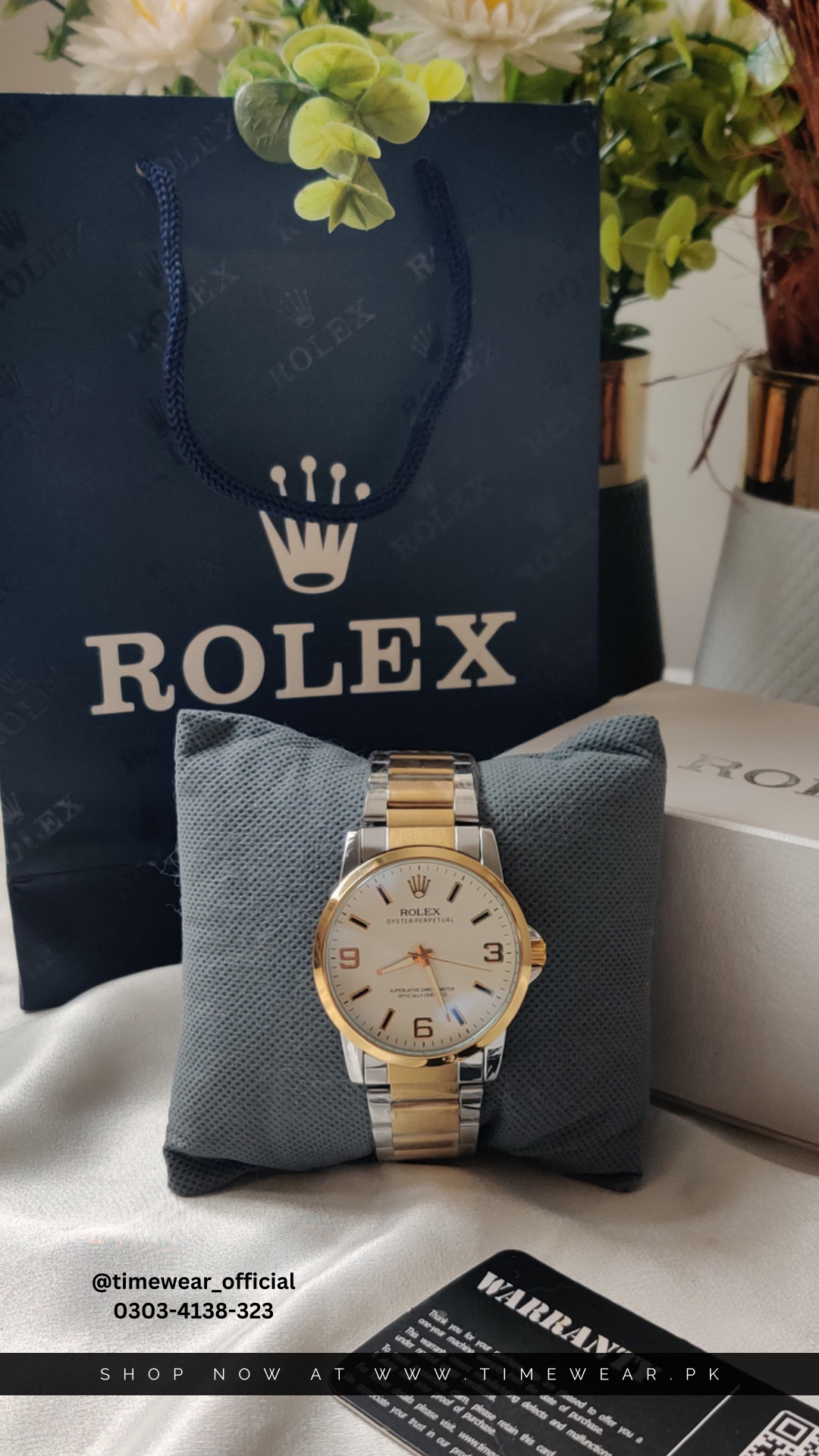 Rolex Gents Numeric TTG-wh with Rolex Box