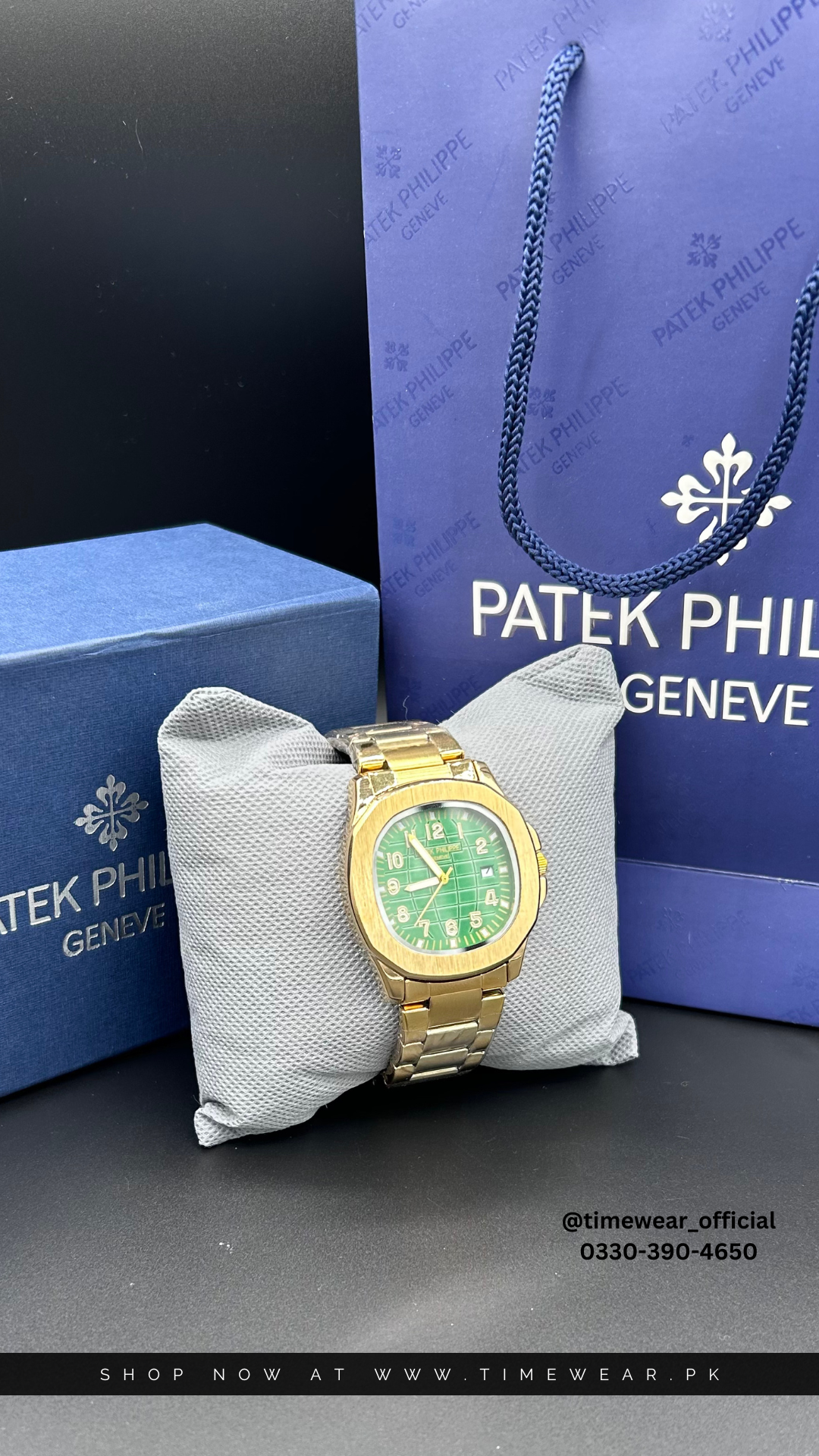 Patek Phillips Golden Green with Patek Box