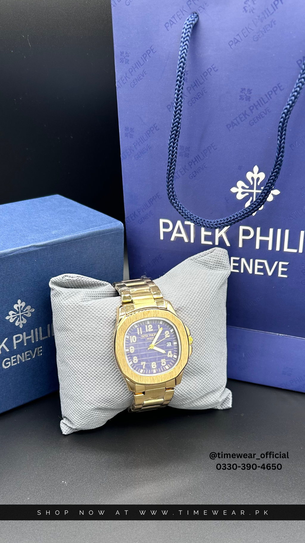 Patek Phillips Golden Blue with Patek Box