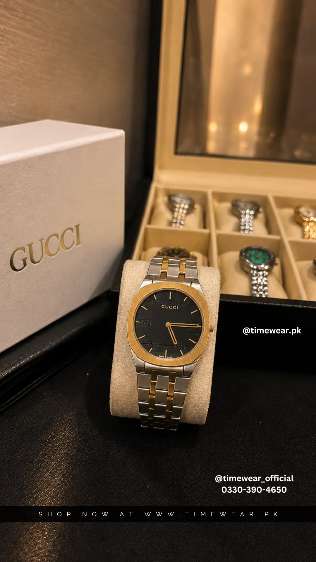 Gucci Gents Slim Dial with Gucci Premium Box & One Year Warranty