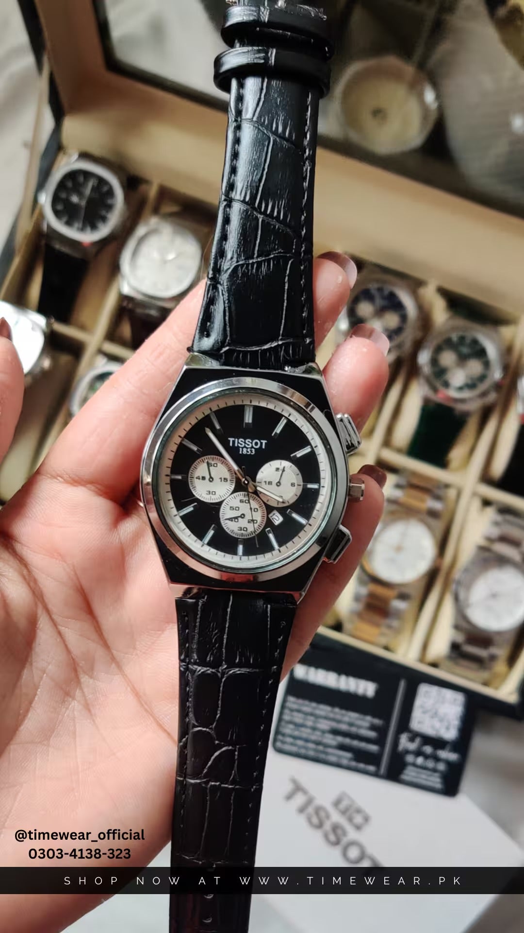 Tissot Straps Chrono Black with Tissot Box & One Year Warranty