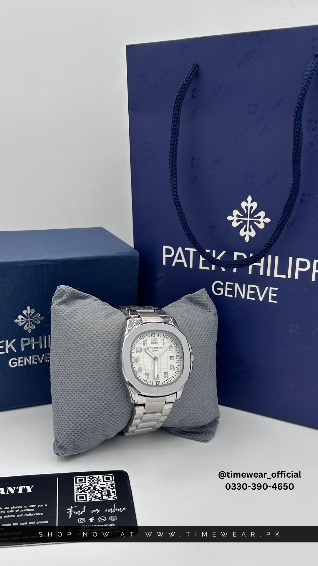 Patek Phillips Silver White with Patek Box