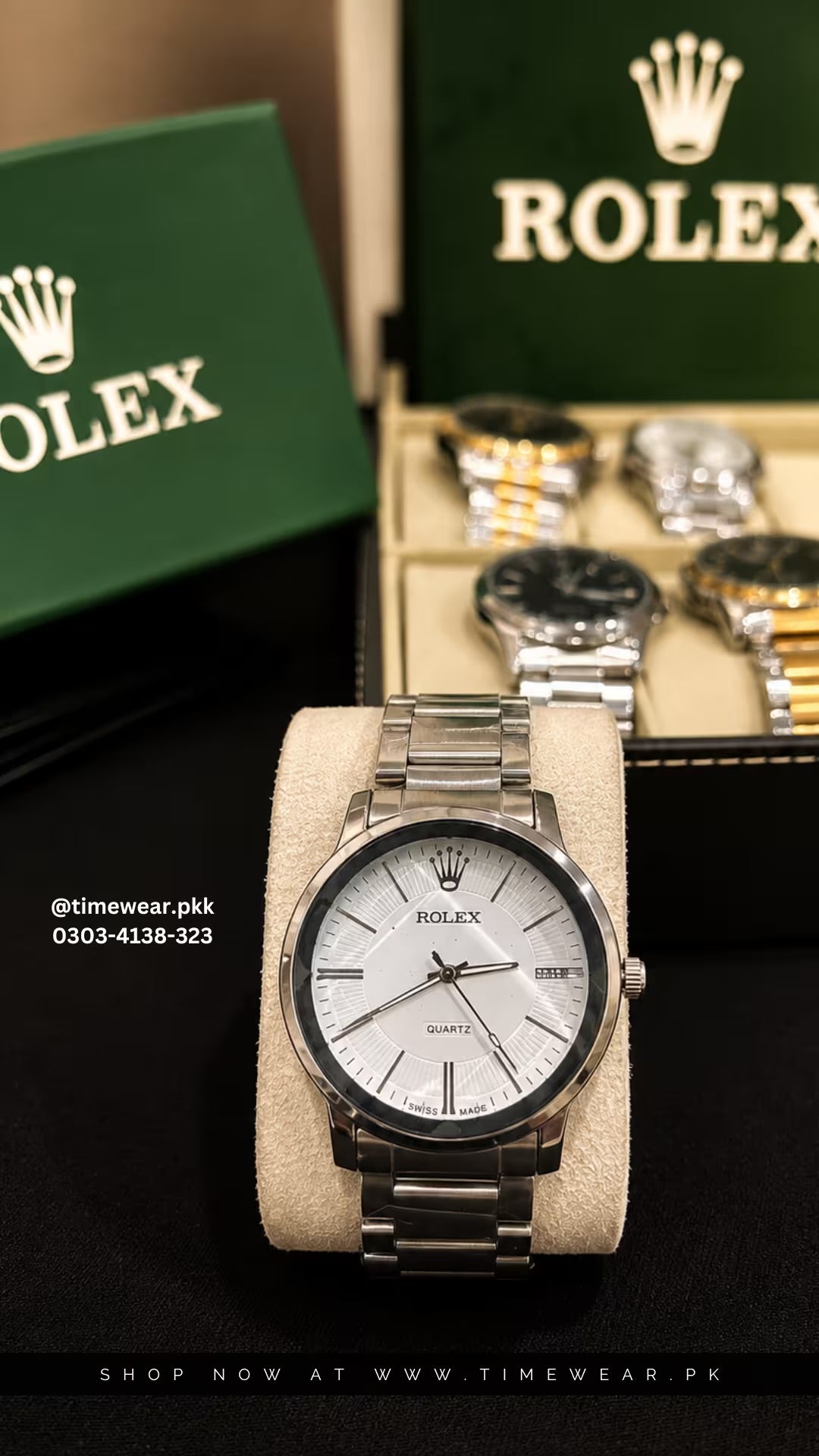 Rolex Gents (GS-WH) with Rolex Box & One Year Warranty