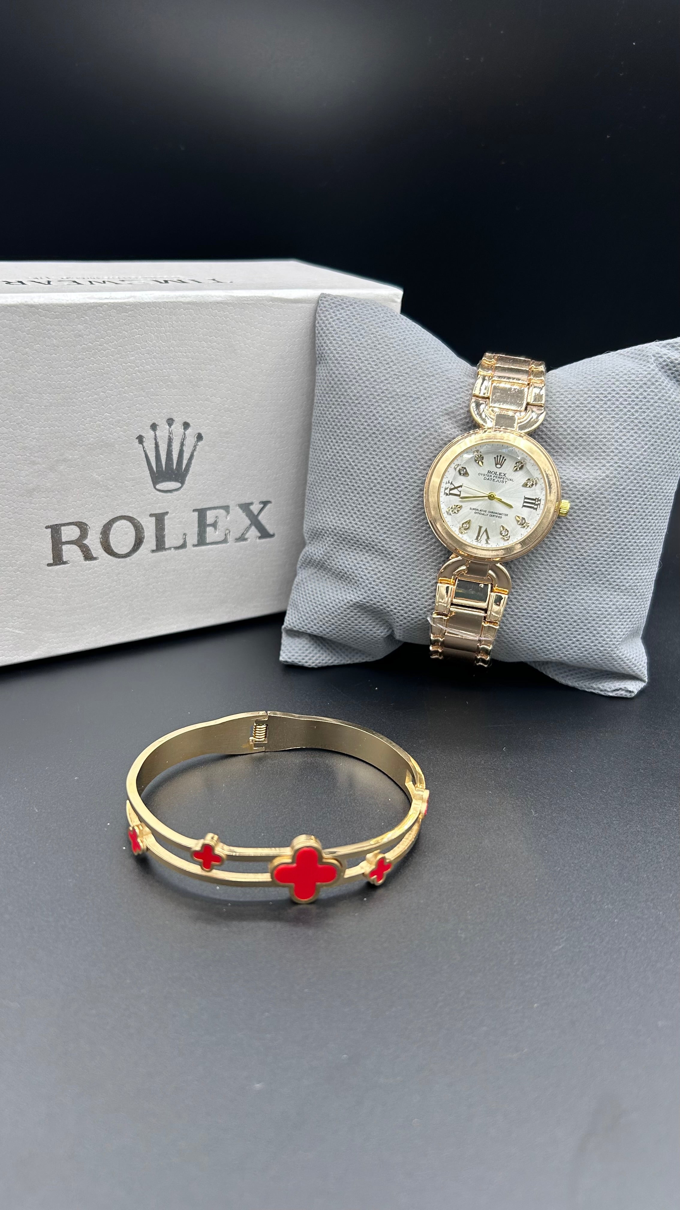 Rolex Bundle Offer | Ladies Watch + Bangle | Premium Box