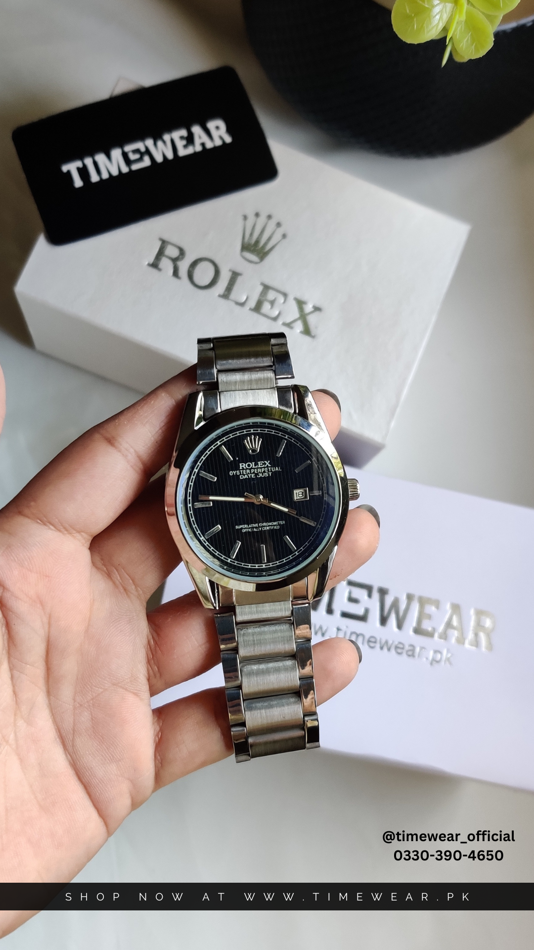 Rolex Gents (BL-Date-SB) with Rolex Box