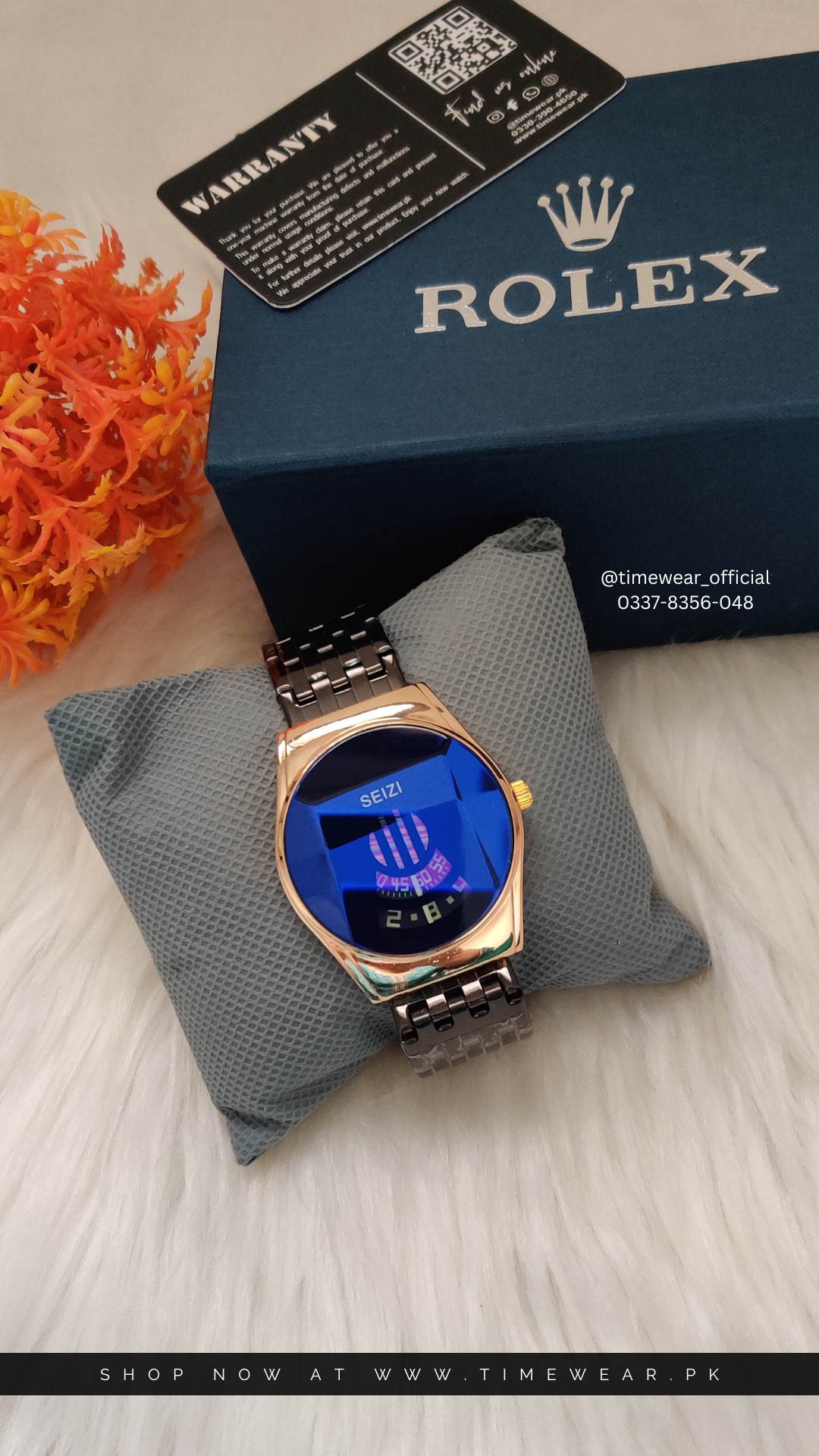 Rolex SEIZI (Black-Golden) with Rolex Box