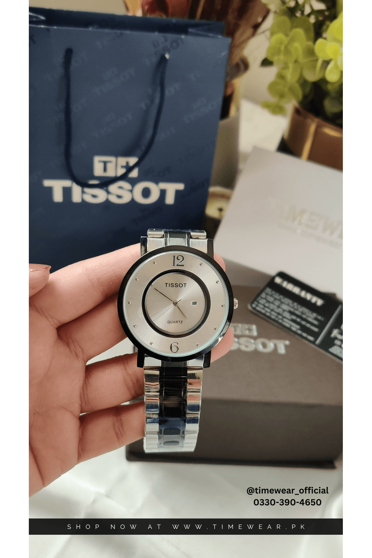 Tissot Gents SLM (BK-WH)with Tissot Box
