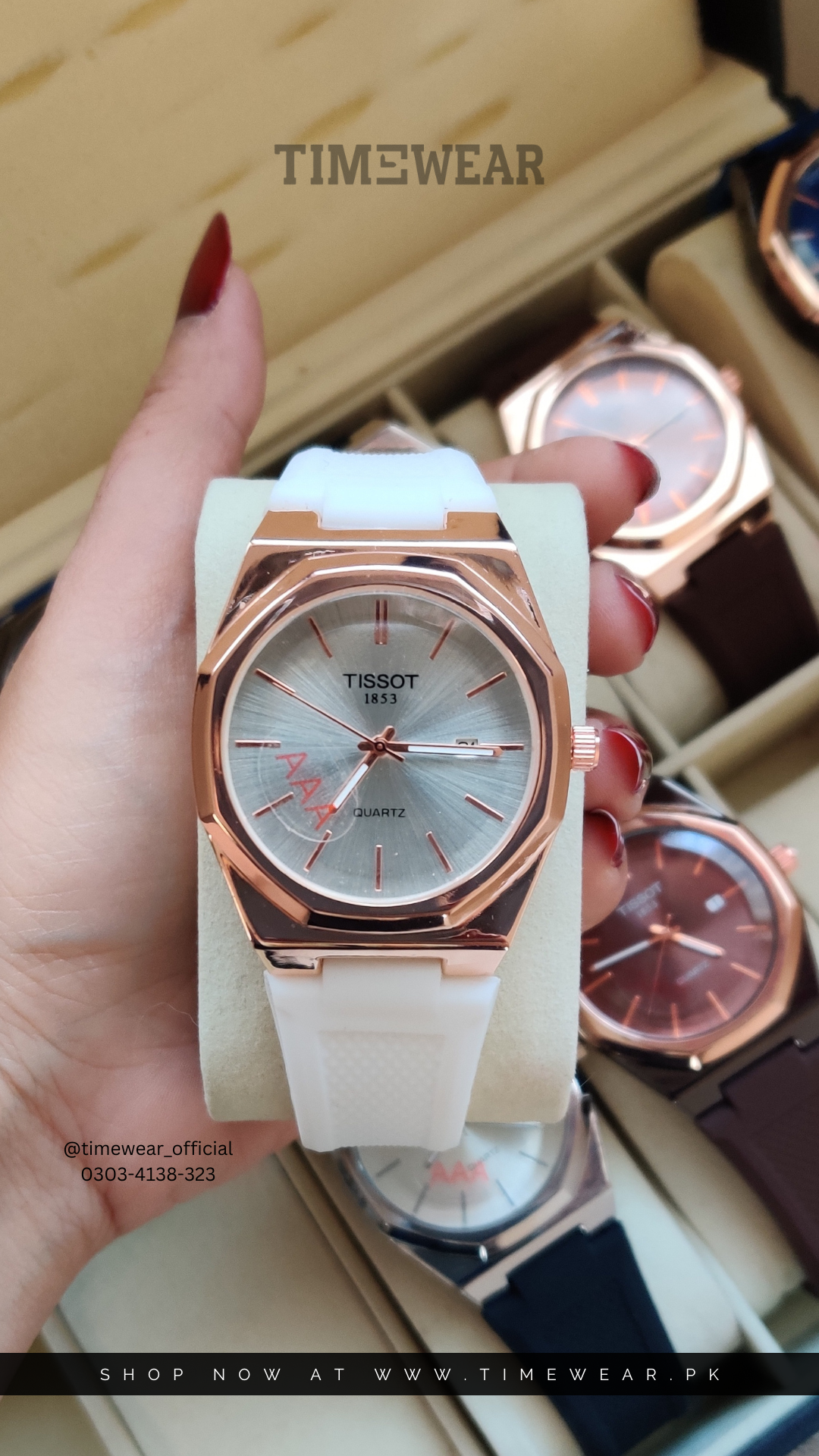 Tissot Straps Wh-C-Wh - with Tissot Branded Box