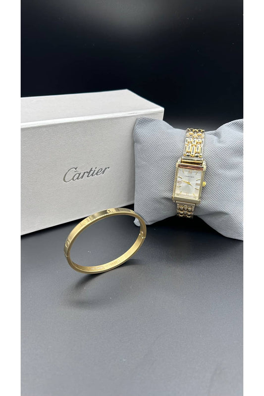 Cartier Bundle Offer | Ladies Watch + Bangle | Premium Box