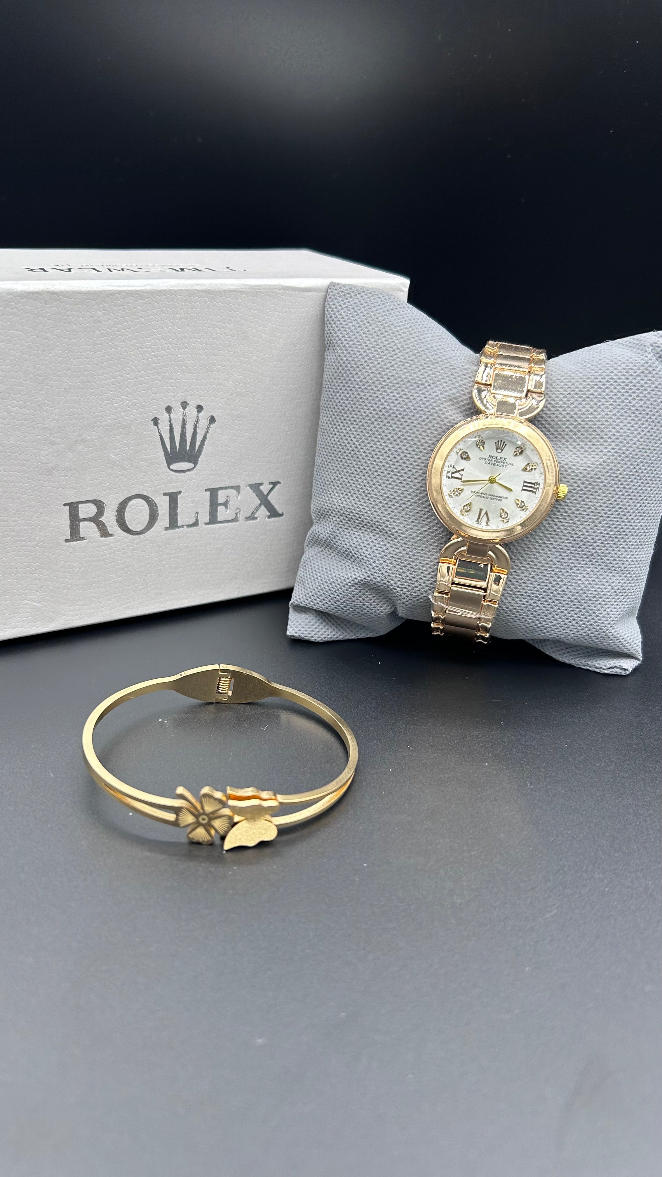 Rolex Bundle Offer | Ladies Watch + Bangle | Premium Box