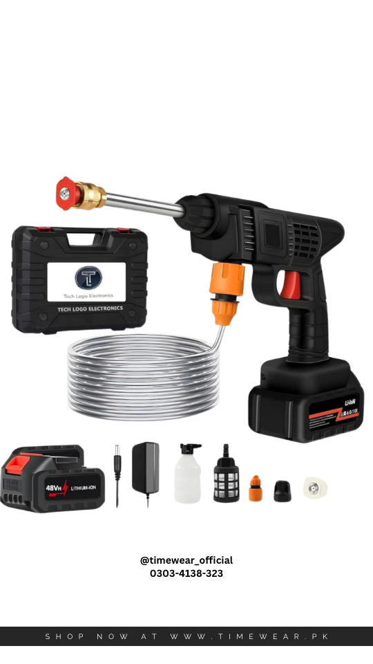 Portable High Pressure Rechargeable Water Gun for Solar, Car & Bike Cleaning