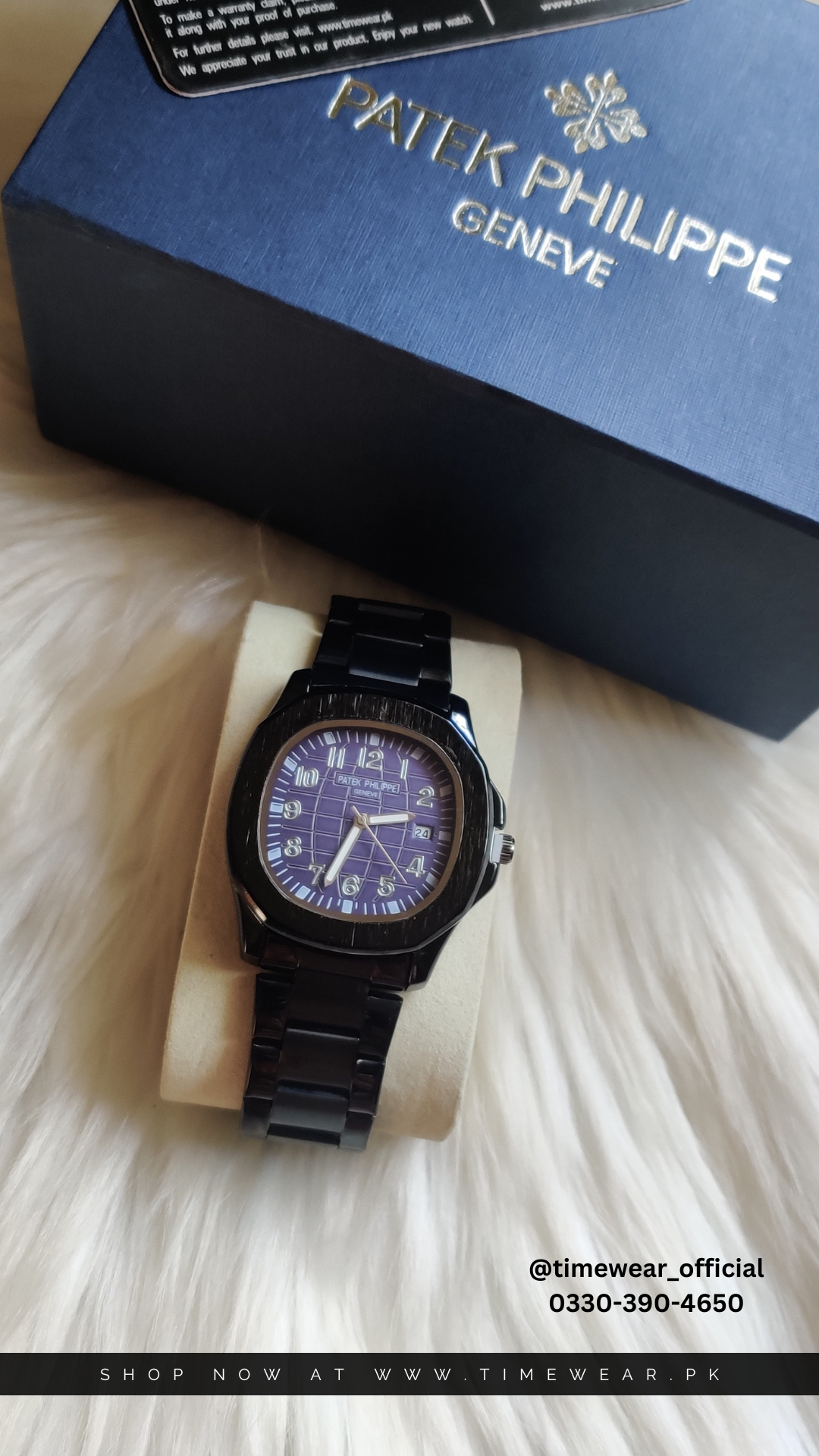 Patek Phillips Black-Blue with Patek Box