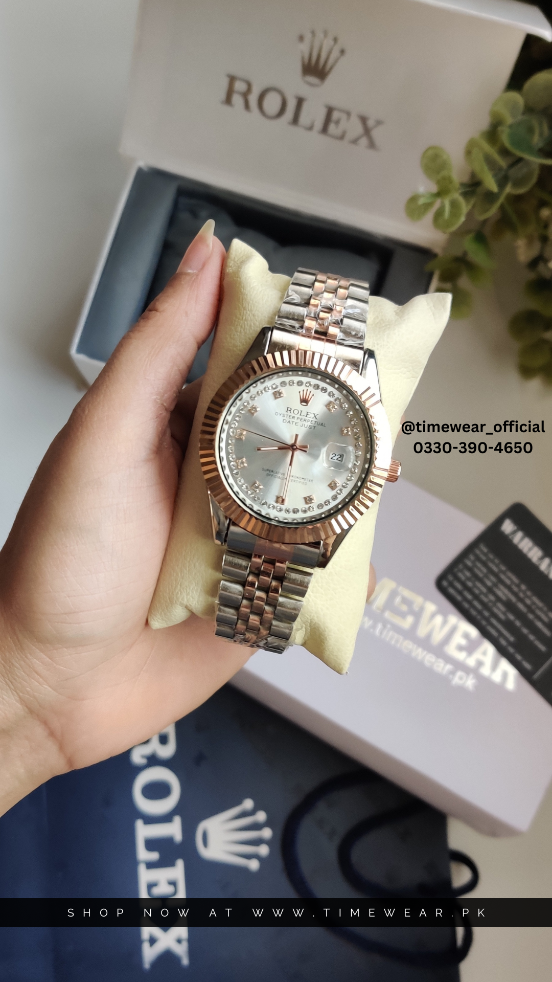 Rolex Gents Stone Date (Kan-TTC-Wh) with Rolex Box