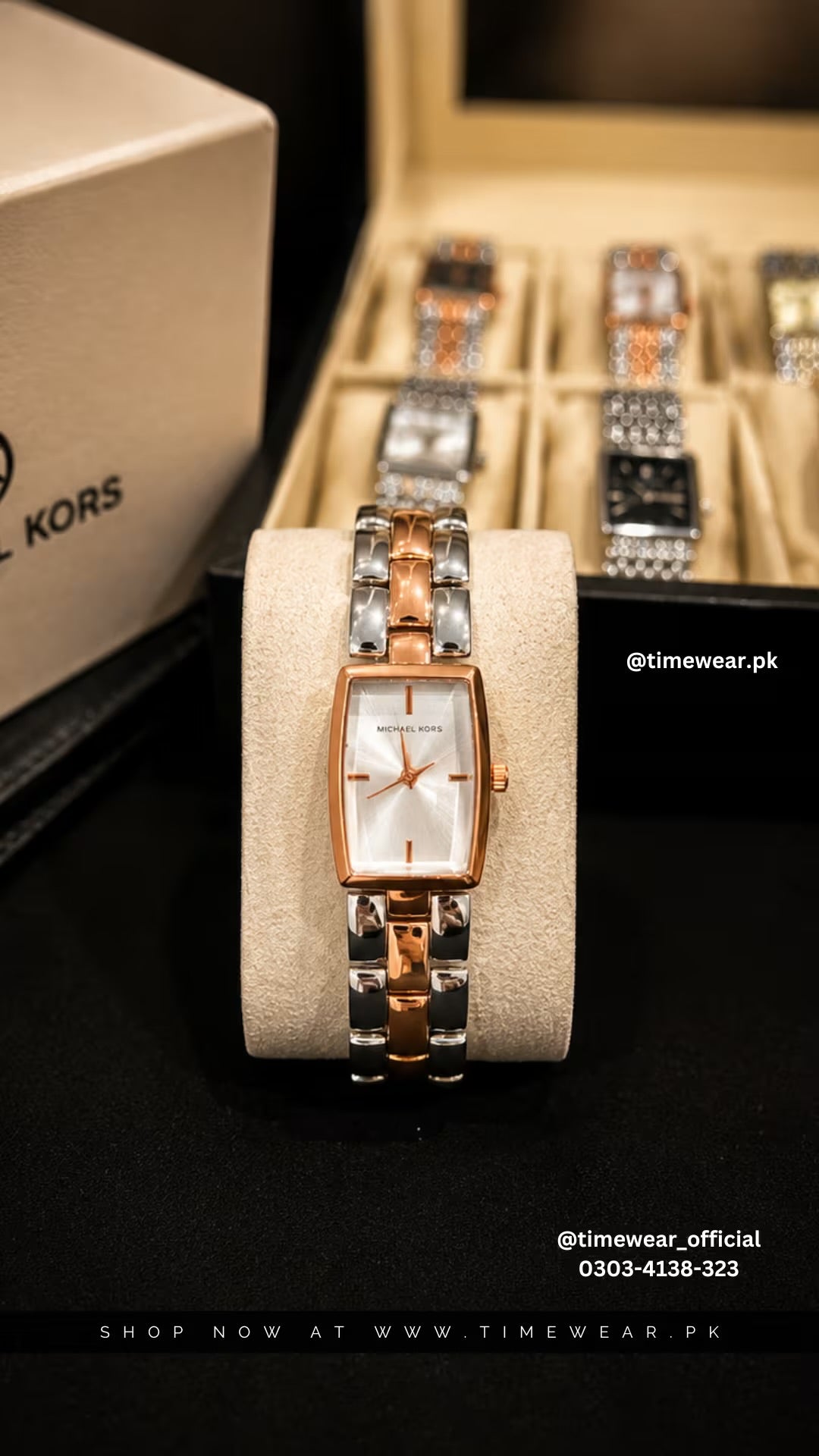 Michael Kors OV Ladies Watch with Premium Box (TTC-White)